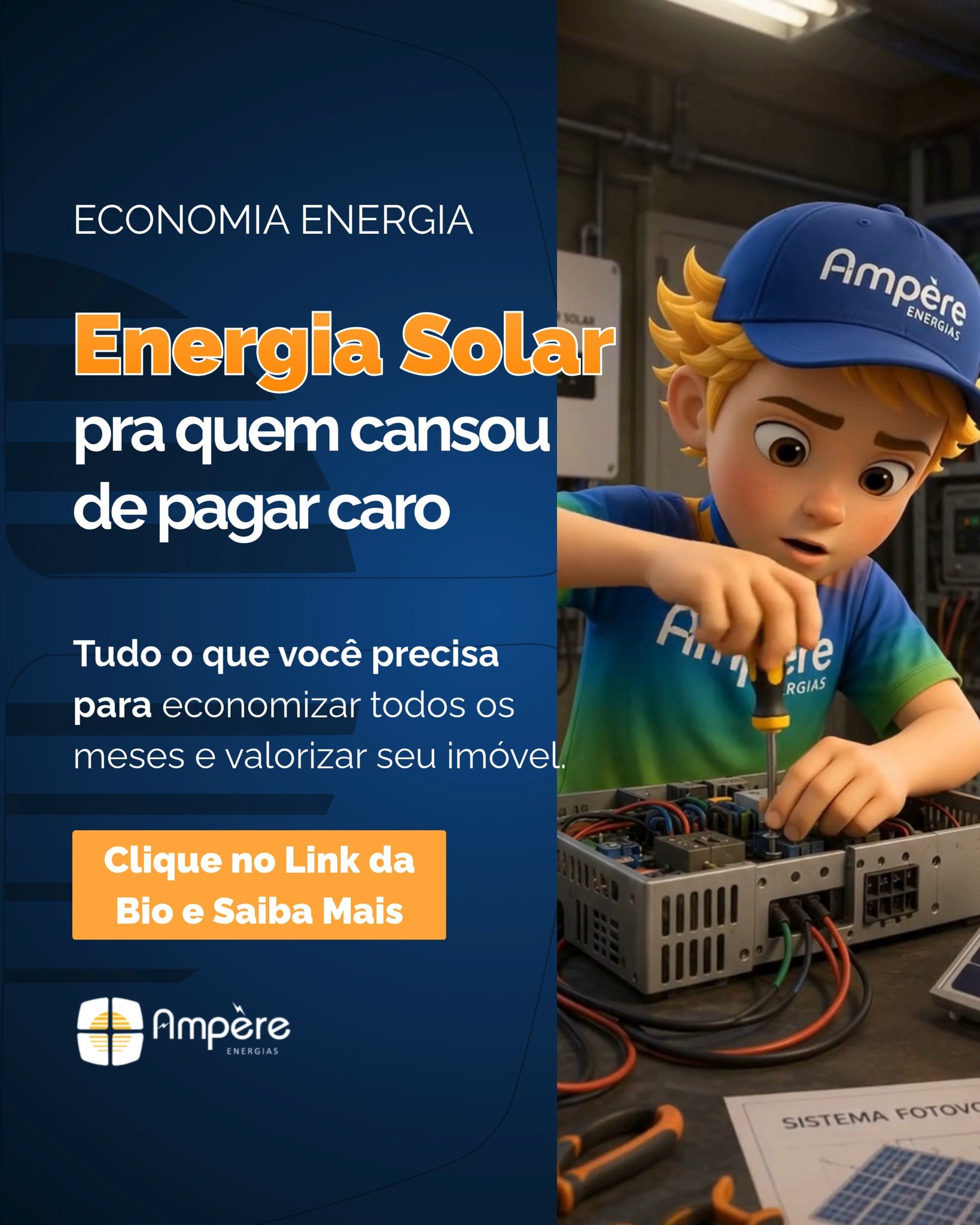 Reel da Ampère Energias: cansou de ver a conta de luz aumentar todo mês?